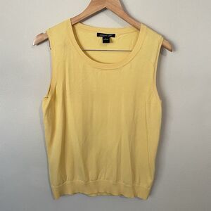 August Silk Sleeveless Shirt Womens L Silk Blend Tank Top Lightweight Pullover